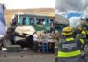 BR-116: colisão frontal entre ônibus e carreta deixa 4 mortos e 32 feridos BR-116: colisão frontal entre ônibus e carreta deixa 4 mortos e 32 feridos