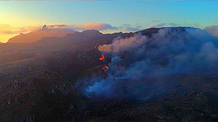 Parque do Itacolomi: 62 pessoas no combate às chamas; incêndio na Serra da Moeda está extinto