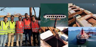 Mineradora de Itabirito embarca, pela 1ª vez, navio com “sinter feed 100% Herculano” para Ásia Colaboradores da mineradora e processo de embarcação do 1º navio com material Sinter Feed 100% Herculano Mineração, com destino ao continente asiático. Imagem - divulgação.