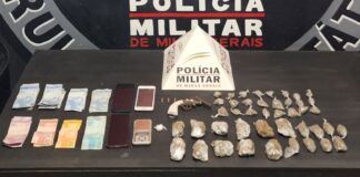 Polícia Militar prende traficante em Ouro Preto e apreende arma, maconha e cocaína