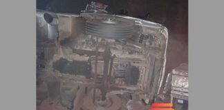 BR-356, Serra da Santa, Itabirito: carreta baú bateu em barranco e ficou a 20 cm de caminhão acidentado BR-356, Serra da Santa, Itabirito: carreta baú bateu em barranco e ficou a 20 cm de caminhão acidentado