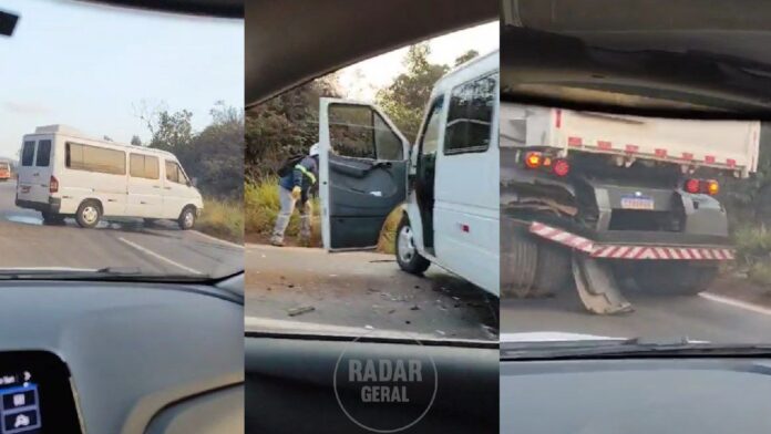 Itabirito, BR-356: mais um acidente na Serra da Santa, desta vez entre carreta e van; VÍDEO