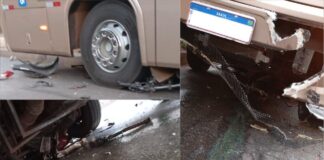 Itabirito: em acidente na Estrada do Padre Adelmo, moto vai parar debaixo de ônibus da Herculano Itabirito: condutor perde controle da moto que conduzia e veículo vai parar debaixo de ônibus da Herculano