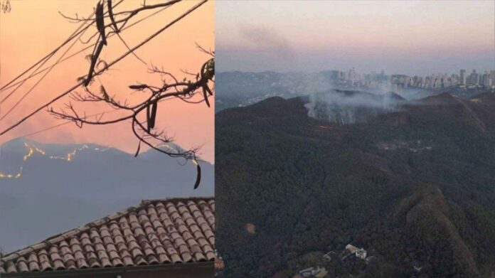 Incêndio em mata de Nova Lima: fogo segue rumo a bairro de BH