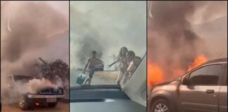 Ouro Preto/Ouro Branco: fogo em mata consome 2 carros; ocupantes dos veículos visitavam cachoeiras Ouro Preto/Ouro Branco: fogo em mata consome 2 carros; ocupantes dos veículos visitavam cachoeiras