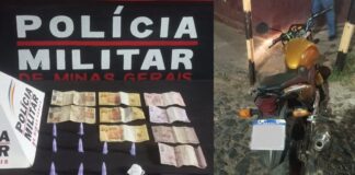 Adolescente de 15 anos é apreendido com cocaína e pilotando, em Ouro Preto, moto furtada em Contagem Ouro Preto: adolescente de 15 anos é apreendido com cocaína e pilotando motocicleta furtada em Contagem