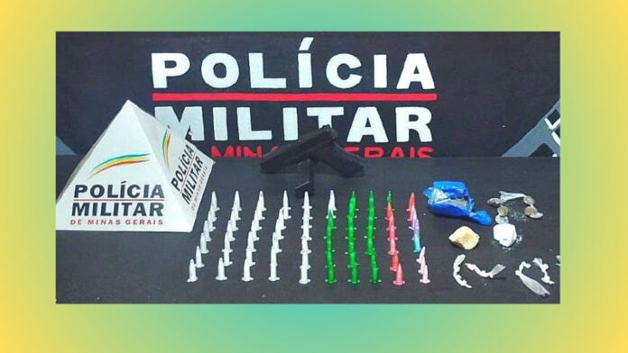 Itabirito: jovens (de 18 e 19 anos) são presos com réplica de pistola e 71 pinos de cocaína no Primavera