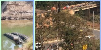 Escavadeira vira e operador morre durante desassoreamento do Rio Itabirito; VEJA VÍDEO Escavadeira vira e operador morre durante desassoreamento do Rio Itabirito