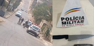 Itabirito: em surto no Cmei do PA, homem assusta pais e é preso, com 2 facas, ao ferir vizinho com pedra Itabirito: em surto no Cmei do PA, homem assusta pais e é preso, com 2 facas, ao ferir vizinho com pedra