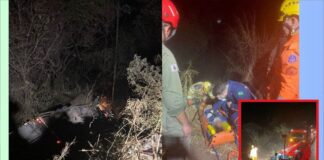 Itabirito, Serra da Santa, BR-356: caminhão despenca 10 m e ação para retirar motorista dura quase 3h Itabirito, Serra da Santa, BR-356: caminhão despenca 10 m e ação para retirar motorista dura quase 3h