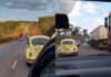 Entre Itabirito e Nova Lima, obras de recapeamento complicam trânsito na BR-356 Entre Itabirito e Nova Lima, obras de recapeamento complicam trânsito na BR-356