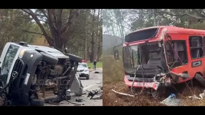 BR-040, próximo ao Alphaville: bandido com ônibus furtado se envolve em acidente com vítima fatal