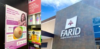Farid Supermercados apoia a luta contra o câncer de mama com totens informativos em todas as lojas Farid Supermercados apoia a luta contra o câncer de mama com totens informativos em todas as lojas