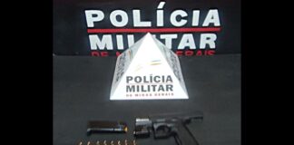 PM prende suspeito após denúncia sobre porte de arma de fogo dentro de comércio em Ouro Preto PM prende suspeito após denúncia sobre porte de arma de fogo dentro de comércio em Ouro Preto