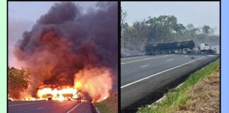 Norte de MG, BR-135: carreta carregada com combustível explode e motorista morre Norte de MG, BR-135: carreta carregada com combustível explode e motorista morre
