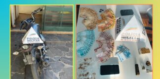 PA, Itabirito: em moto sem placa, 2 fogem da PM; veículo bate em viatura e 1 é preso após invadir casa PA, Itabirito: em moto sem placa, 2 fogem da PM; veículo bate em viatura e 1 é preso após invadir casa