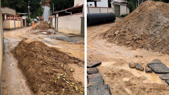 Moradores de Amarantina reclamam de obra parada e abandono no distrito de Ouro Preto