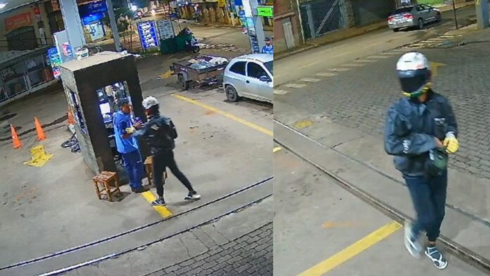 Posto Ale, no bairro Praia, em Itabirito, é assaltado à mão armada; 2 bandidos em moto levam R$ 2 mil