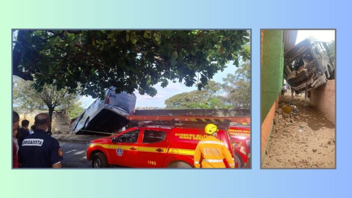 Ônibus invade área de creche em BH: 12 feridos