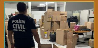 7 mil pares de calçados falsificados são apreendidos em Nova Serrana 7 mil pares de calçados falsificados são apreendidos em Nova Serrana