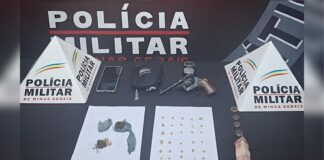 Traficante exibe “arma de fogo” em bar de Ouro Preto e acaba preso com drogas PM prende traficante com simulacro de arma de fogo, crack, maconha e cocaína em Ouro Preto