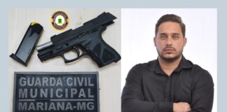 Arma furtada na residência do vereador de Mariana Pedrinho Salete é recuperada pela GM Arma furtada na residência do vereador de Mariana Pedrinho Salete é recuperada pela GM