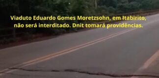Rachadura no viaduto, Acesso 1, Itabirito: prefeito diz que Dnit tomará providências; via não será interditada Rachadura no viaduto, Acesso 1 Itabirito: prefeito diz que Dnit tomará providências; via não será interditada