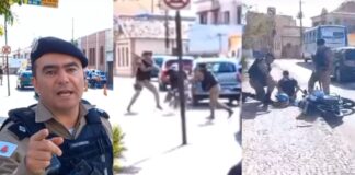 Motoqueiro tenta furar blitz e leva cacetada de PM, em Conselheiro Lafaiete; VEJA VÍDEO Motoqueiro tenta furar blitz e leva cacetada de PM, em Conselheiro Lafaiete; VEJA VÍDEO