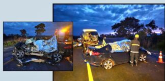 MG: 4 morrem após pneu estourar e carro bater em ônibus na BR-135 MG: 4 morrem após pneu estourar e carro bater em ônibus