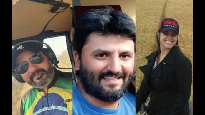 MG: identificados os 3 mortos em acidente envolvendo helicóptero que caiu em fazenda