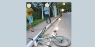 Itabirito: choque entre bicicletas deixa um dos condutores com intenso sangramento no rosto Itabirito: choque entre bicicletas deixa um dos condutores com intenso sangramento no rosto