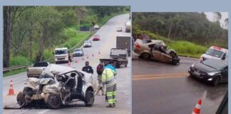 MG: acidente entre caminhão e carro mata 5 na BR-040 MG: acidente entre caminhão e carro mata 5 na BR-040