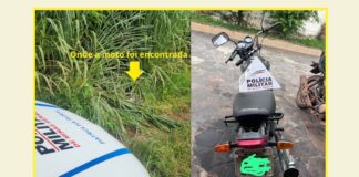 Horas após ser furtada em Itabirito, moto é achada pela PM; veículo estava escondido em mata Horas após ser furtada em Itabirito, moto é achada pela PM; veículo estava escondido em mata