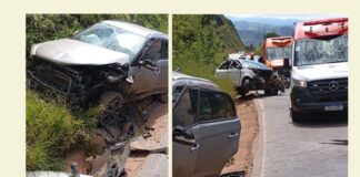 BR-356, Itabirito: motorista perde controle da direção e veículos se chocam na Serra da Santa; 9 feridos BR-356, Itabirito: motorista perde controle da direção e veículos se chocam na Serra da Santa; 9 feridos