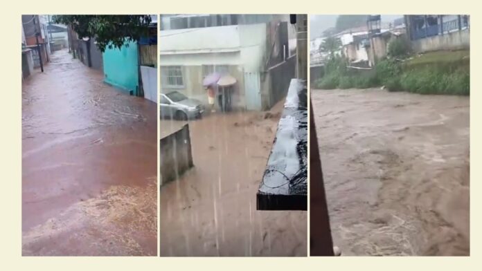 114 mm de chuva em 24h em Mariana: 3 famílias desabrigadas