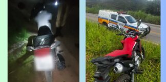 Polícia Militar recupera, em Itabirito e Mariana, motos furtadas Polícia Militar recupera, em Itabirito e Mariana, motos furtadas