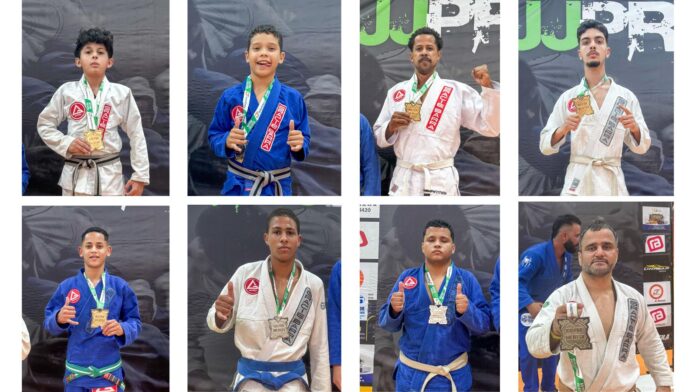 Diogo, Gabriel, Éder, Matheus, Yago, Peterson, João e Daniel: jiu-jítsu de Itabirito, 8 medalhas em Lafaiete