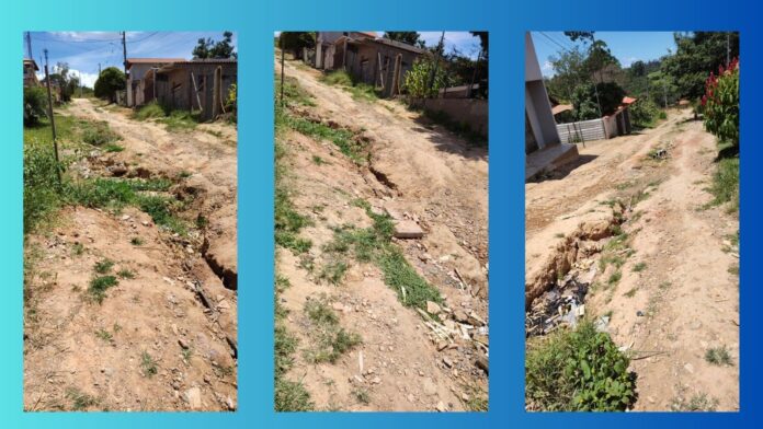 Ouro Preto: Santo Antônio do Leite reclama de obra inacabada e rua intransitável