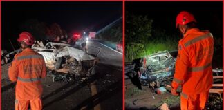 MG: em meio à forte chuva, 3 mortos e 2 graves em choque entre picape e carro na BR-365 MG: em meio à forte chuva, 3 mortos e 2 graves em choque entre picape e carro na BR-365