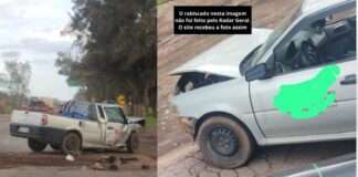 MG: caminhonete e carro se chocam no trevo de Murtinho, na BR-040 MG: caminhonete e carro se chocam no trevo do Murtinho, na BR-040