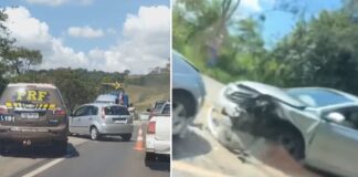 Acidente na BR-040 em Congonhas deixa um ferido e causa interdição Acidente na BR-040 em Congonhas deixa um ferido e causa interdição parcial