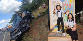 Minas: mãe e filho (de 7 anos) morrem após carro em que eles estavam se chocar com van na MGC-135 Minas: mãe e filho (de 7 anos) morrem após carro em que eles estavam se chocar com van na MGC-135