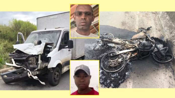 MG: irmãos morrem em acidente entre moto e caminhão na LMG-759