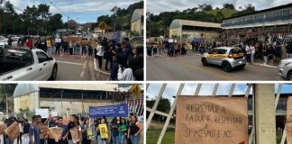 Itabirito: após atropelamentos na faixa de pedestre em frente à escola, alunos do Industrial fazem protesto Itabirito: após atropelamentos na faixa de pedestres em frente à escola, alunos do Industrial fazem protesto