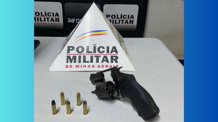 Ouro Preto: revólver e munições são encontrados numa sacola debaixo de lixeira em via pública
