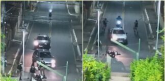 VÍDEO/Itabirito: escondidos, PMs “dão o bote” em motoqueiros que empinavam motos na Vila Gonçalo VÍDEO/Itabirito: escondidos, PMs "dão o bote" em motoqueiros que empinavam motos na Vila Gonçalo