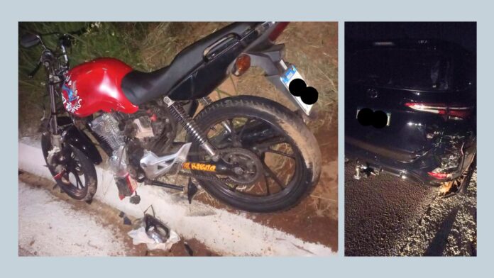 Itabirito, BR-356: em choque entre carro e moto, motoboy sofre fratura de fêmur