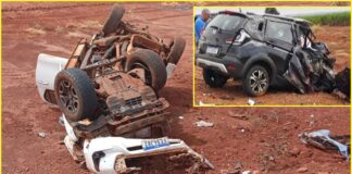 MG-255: choque frontal entre Hilux e Honda WR-V mata 2 MG-255: choque frontal entre Hilux e Honda WR-V mata 2