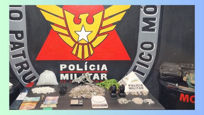 Amarantina, Ouro Preto: submetralhadora, muitas drogas variadas e motos apreendidas; 2 presos