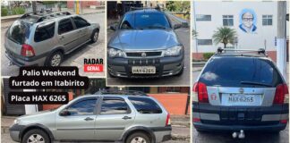 Palio Weekend é levado por bandido em Itabirito; carro estava estacionado no Santa Tereza Palio Weekend é levado por bandido em Itabirito; carro estava estacionado no Santa Tereza
